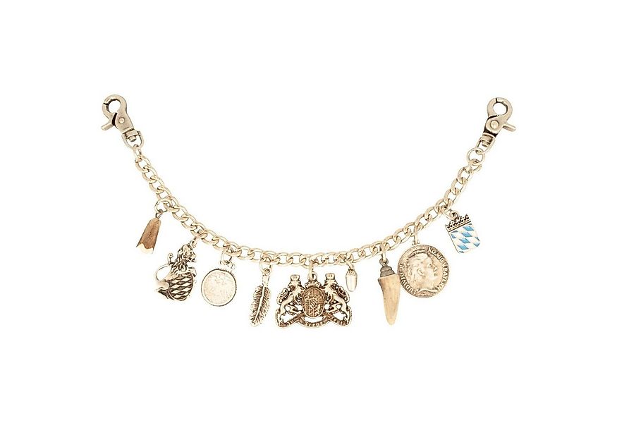 Breiter Hosenkette, Trachten-Charivari mit Wappen & Hirschhorn günstig online kaufen