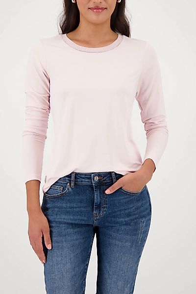 Monari Langarmshirt "Shirt Basic Schmuck Kette" Regular fit mit Rundhalsaus günstig online kaufen