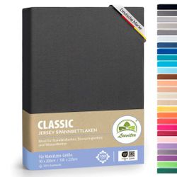 leevitex® Spannbettlaken Spannbettlaken Anthrazit / Grau günstig online kaufen