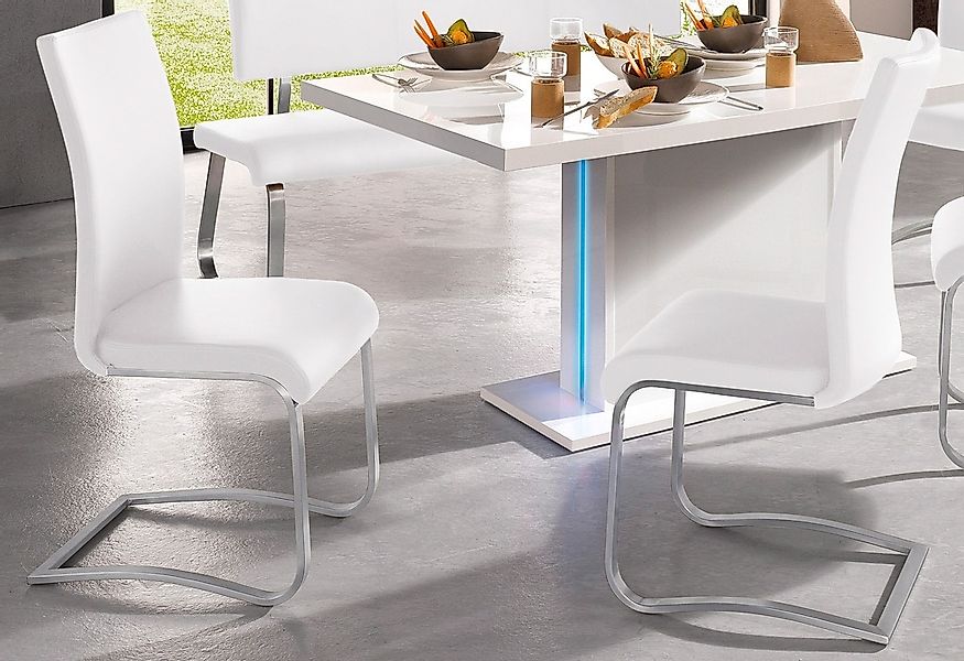 MCA furniture Freischwinger "Arco", (Set), 2 St., Leder, Stuhl mit Echtlede günstig online kaufen