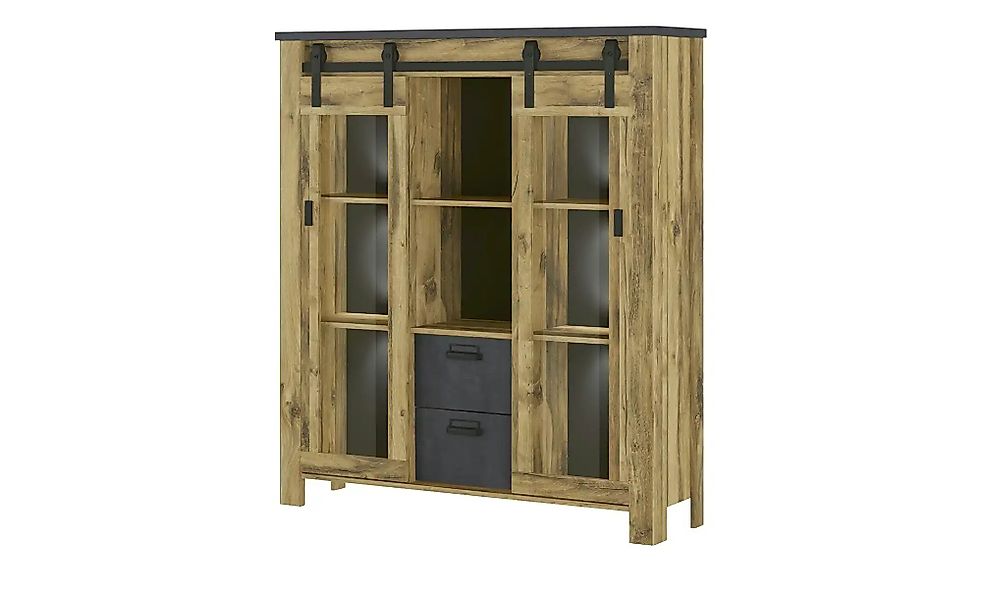 Highboard  Ledro ¦ holzfarben ¦ Maße (cm): B: 132 H: 150 T: 37.0 Schränke > günstig online kaufen