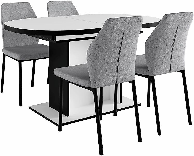 Home affaire Essgruppe "Basel, Tischgruppe mit Ausziehtisch", (Set, 5 tlg.) günstig online kaufen