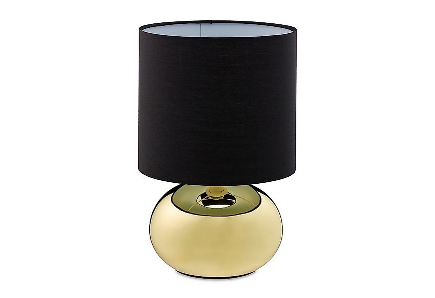 relaxdays Nachttischlampe Tischlampe Metall & Stoff, ohne Leuchtmittel, gol günstig online kaufen