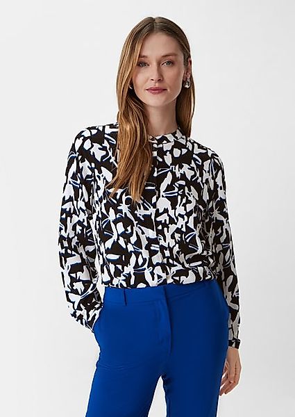 Comma Langarmbluse Bluse mit All-over-Print günstig online kaufen