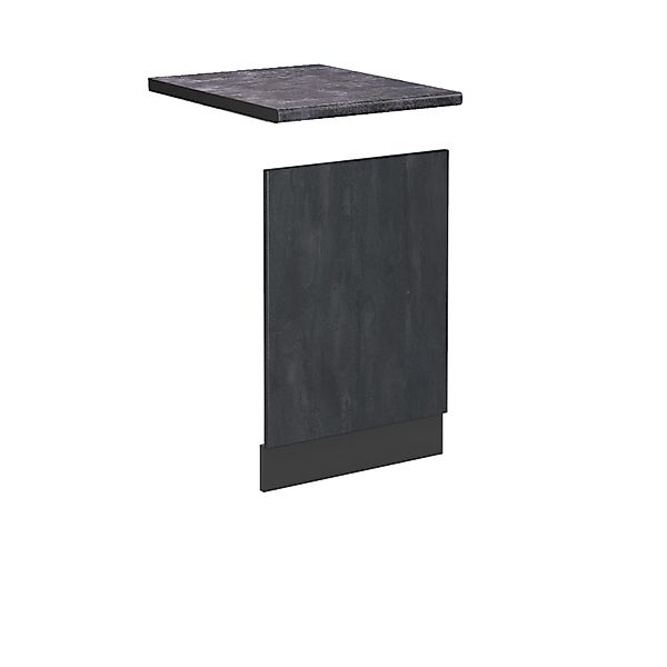 Vicco Frontblende R-Line Geschirrspüler Fronttür Schwarz Beton/Anthrazit 45 günstig online kaufen