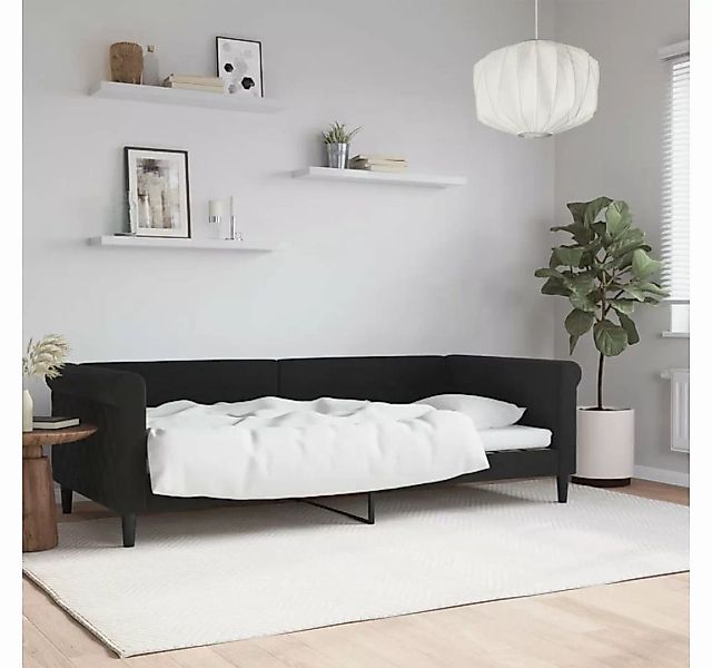 furnicato Bett Tagesbett Schwarz 90x200 cm Samt günstig online kaufen