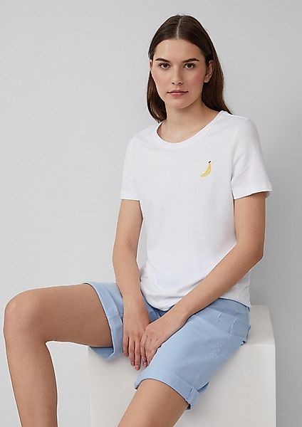 s.Oliver Kurzarmshirt T-Shirt Jersey-T-Shirt mit Stickerei günstig online kaufen