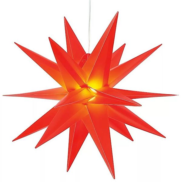 3D Leuchtstern Rot Weihnachtsstern LED Beleuchtet Innen und Außen 60cm günstig online kaufen