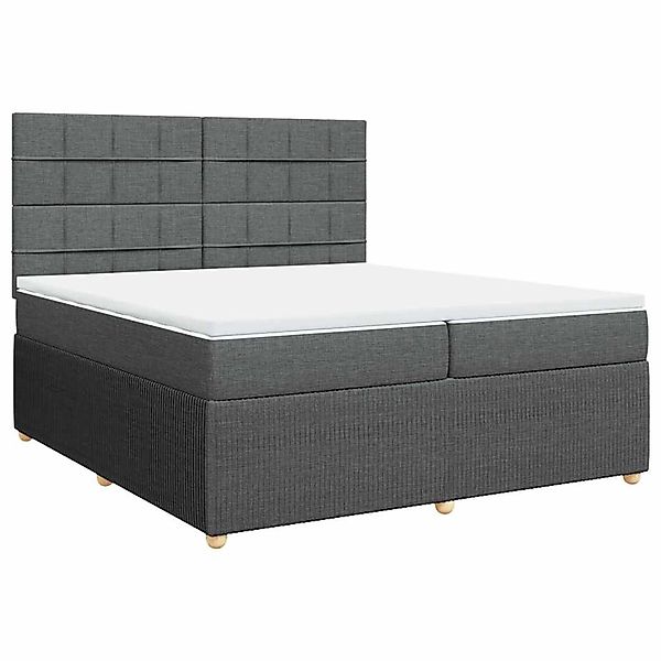 vidaXL Boxspringbett mit Matratze Dunkelgrau 200x200 cm Stoff 3292164 günstig online kaufen