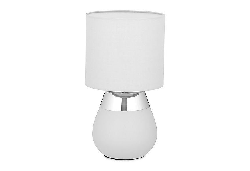 relaxdays Nachttischlampe Touch oval, silber günstig online kaufen
