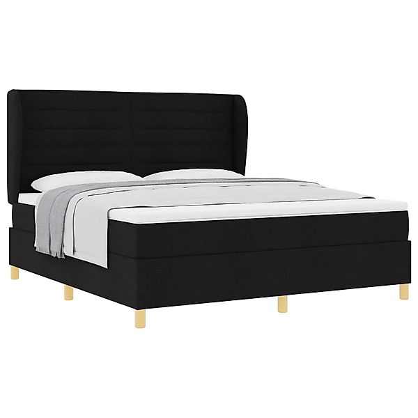 vidaXL Boxspringbett mit Matratze Dunkelgrau 90x190 cm Schwarz 3340706 günstig online kaufen