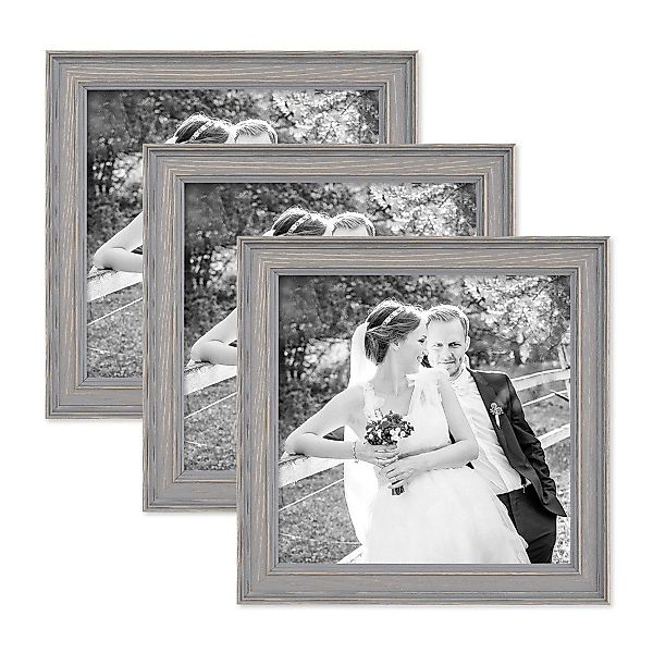PHOTOLINI Bilderrahmen 3er Set Massivholz-Rahmen im günstig online kaufen