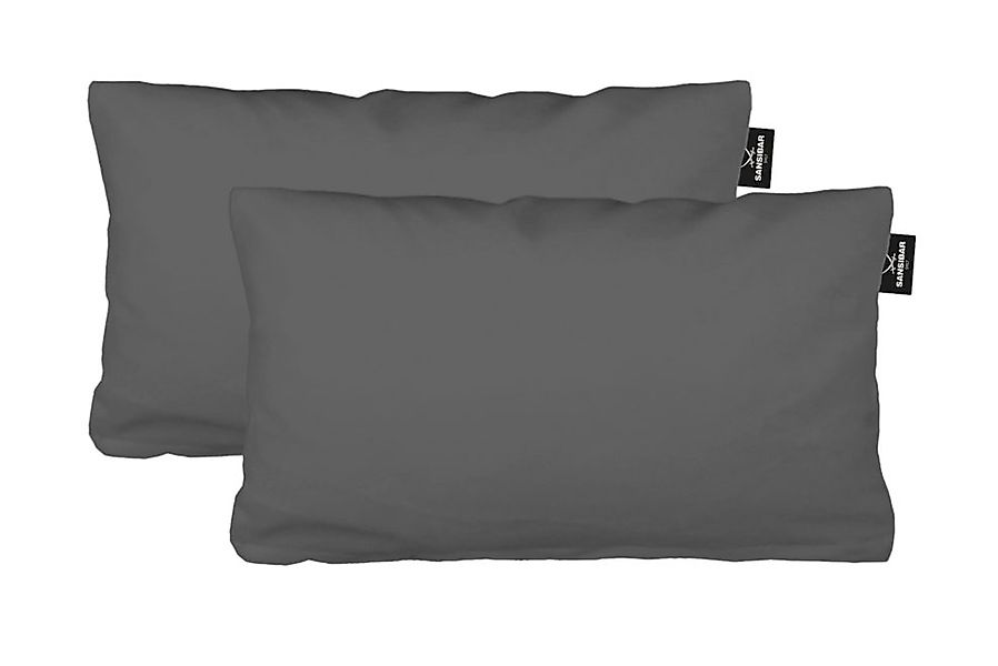 Sansibar Sylt Kissenbezug 2er Set Uni Jersey Kissenhülle, 40x80 cm, edlem S günstig online kaufen
