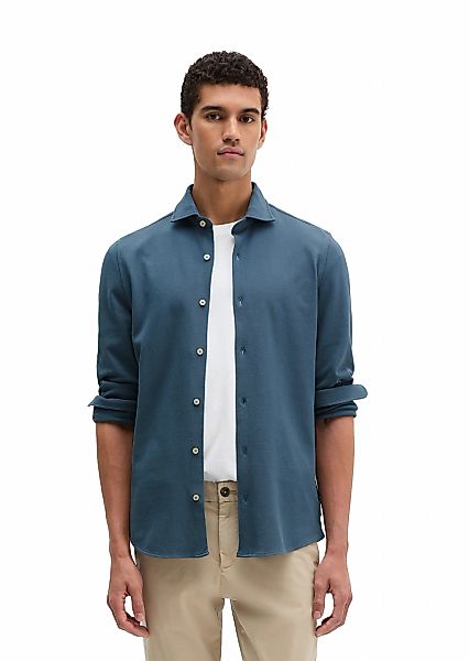 Marc OPolo Langarmhemd "aus Bio-Baumwoll-Piqué" günstig online kaufen