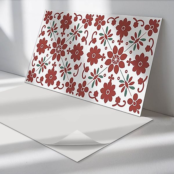 Tulup Spritzschutz Küchenrückwand Blumenmuster mit Blättern günstig online kaufen