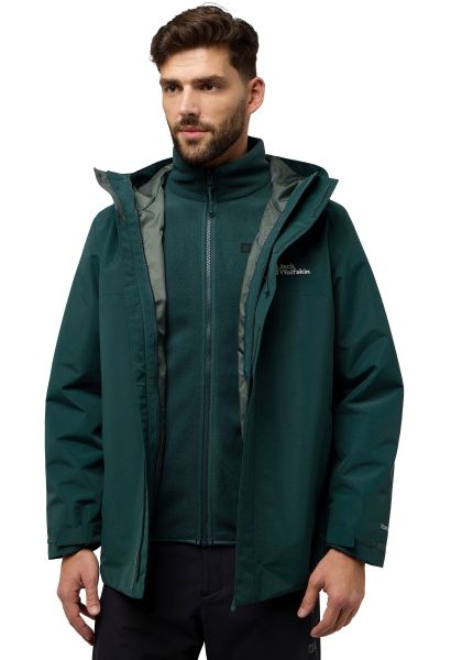 Jack Wolfskin 3-in-1-Funktionsjacke "ALTENBERG 3IN1" mit Kapuze 3in1, wasse günstig online kaufen