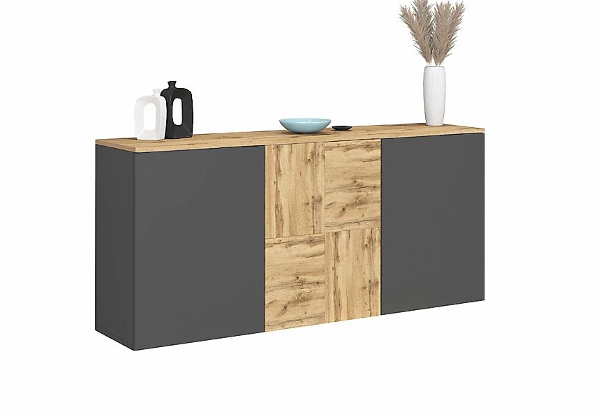 OTTO home Sideboard "ISEO, Kommode, Schrank, Sideboard, Lowboard, 6 Fächer, günstig online kaufen