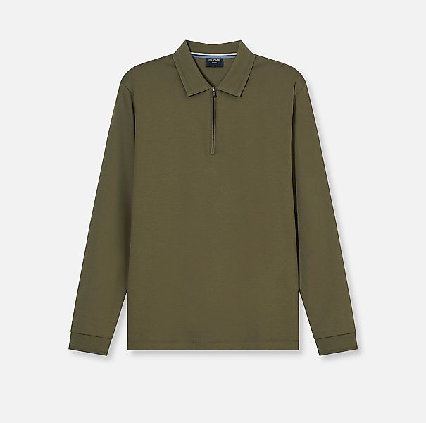 OLYMP Langarm-Poloshirt unifarben, Polokragen, regular fit, casual günstig online kaufen