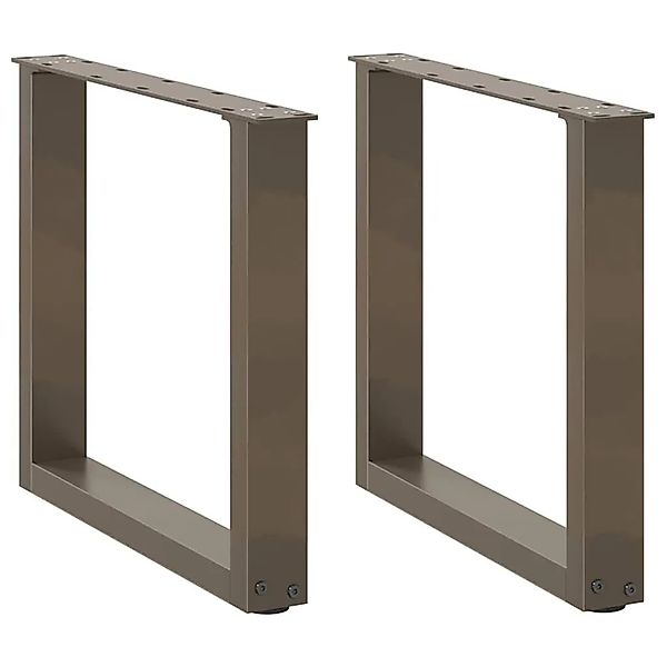 vidaXL Couchtischbeine U-Form 2 Stk Naturstahl 50x42-43 cm Stahl 4013159 günstig online kaufen