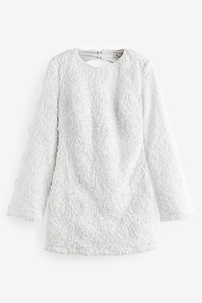 Next Minikleid Langärmeliges Kleid mit Rückenschleife günstig online kaufen