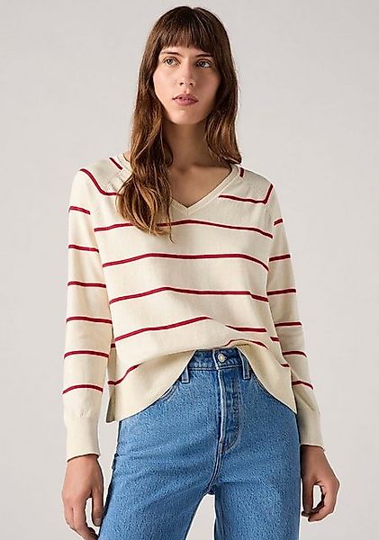 Levi's® Longpullover PETAL VNECK SWEATER mit Rippbündchen günstig online kaufen