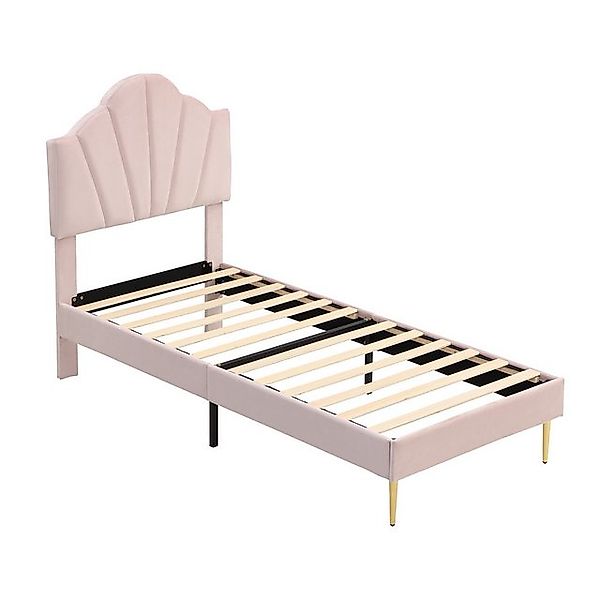 Gotagee Polsterbett Samt Einzelbett 90x200 cm Muschelbett mit Polsterbank J günstig online kaufen