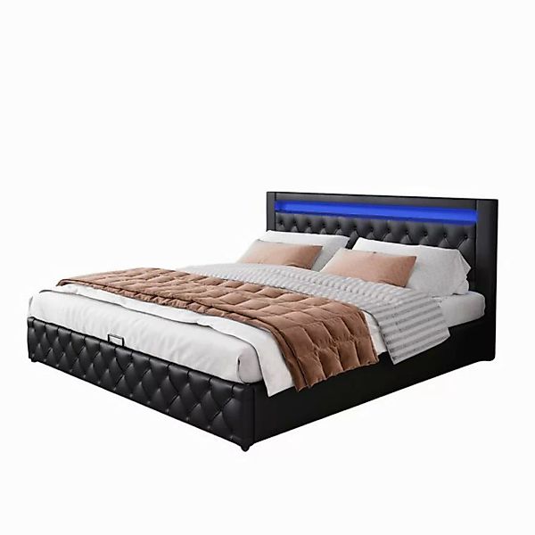 BlingBin Polsterbett Doppelbett Funktionsbett mit Lattenrost, Stauraum und günstig online kaufen