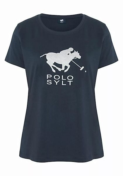Polo Sylt Print-Shirt mit Glitter-Logo günstig online kaufen