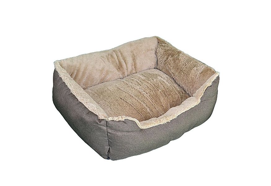 Defactoshop Tierbett Hundebett, Kissen in Leinenoptik, Hundekorb, erhöhte R günstig online kaufen