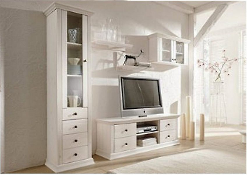 Clever-Moebel Hängevitrine Hängevitrine aus Kiefernholz im Landhausstil Bre günstig online kaufen