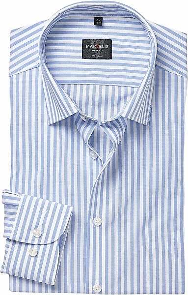 MARVELIS Langarmhemd Businesshemd, bügelleicht, body fit günstig online kaufen