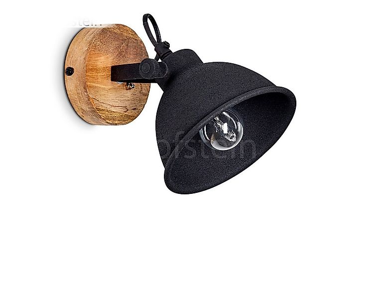 hofstein Wandleuchte »Mot« verstellbare Wandlampe, Holz/Metall, schwarz-mat günstig online kaufen