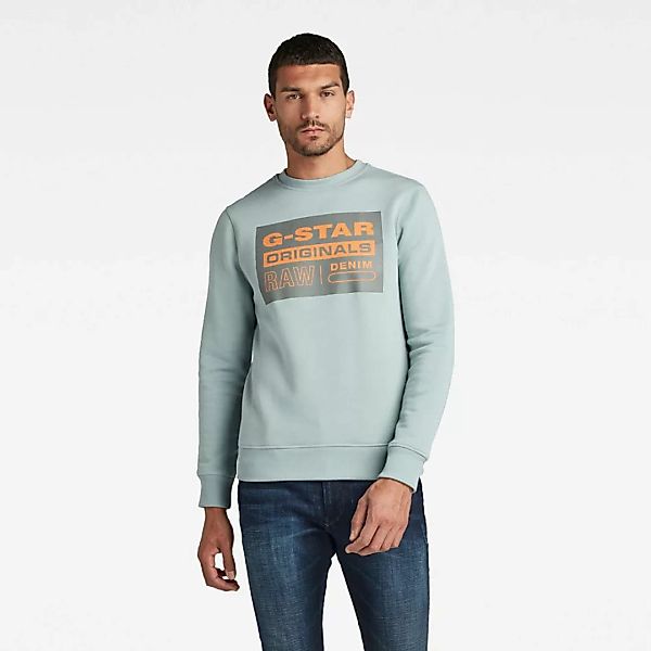 G-star Original Label Sweatshirt S Synthetic Blue günstig online kaufen