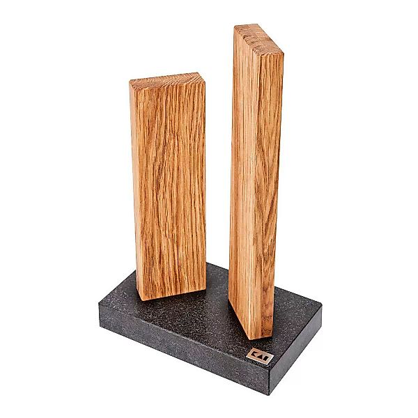 KAI Messerblock Stonehenge magnetisch für 4 Messer - Eichenholz mit Granits günstig online kaufen