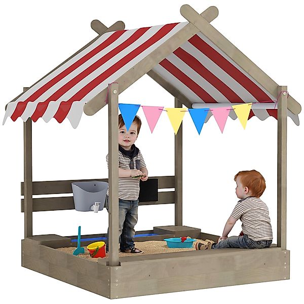 Outsunny Sandkasten Sandkiste aus Holz mit günstig online kaufen