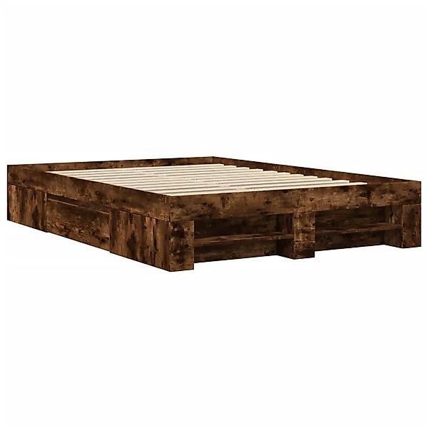 vidaXL Bettgestell Ohne Matratze Räuchereiche 120x200 cm Holzwerkstoff 3295 günstig online kaufen