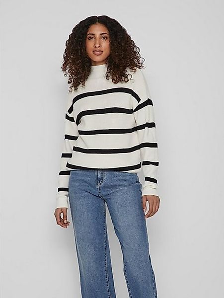 Vila Strickpullover Streifen Strickpullover Stehkragen VIRIL VIRIL MOCKNECK günstig online kaufen