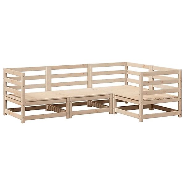 vidaXL 4-Tlg Garten-Sofagarnitur Massivholz Kiefer 3299408 günstig online kaufen