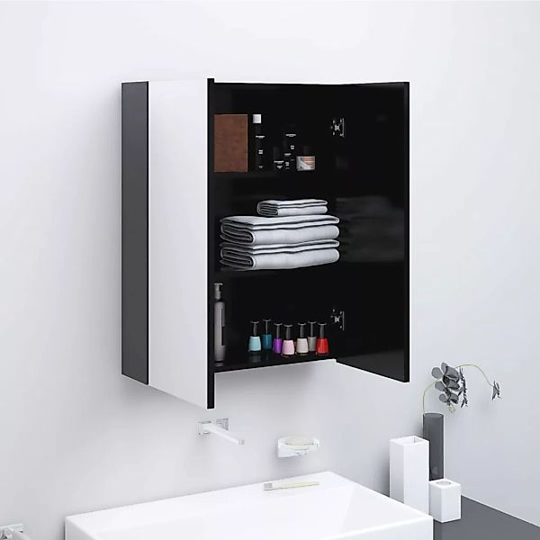 Bad-spiegelschrank 60x15x75 Cm Mdf Anthrazit günstig online kaufen
