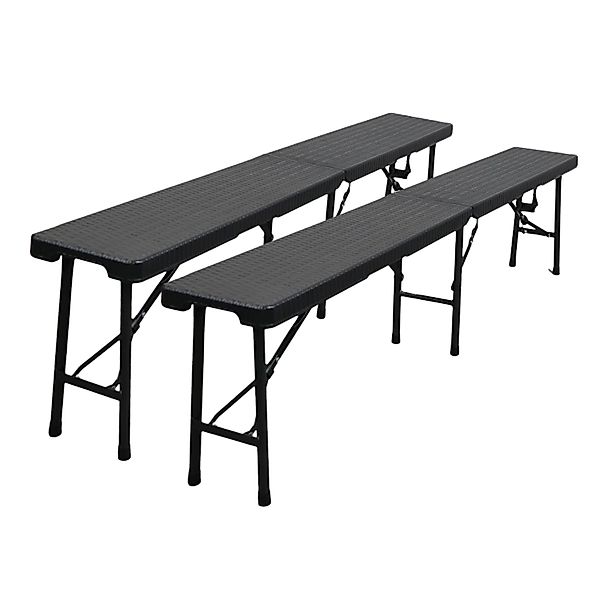 CHEFGASTRO 2er Set Bierbank Klappbar Klappbank Outdoor Wetterfest Mit Trage günstig online kaufen