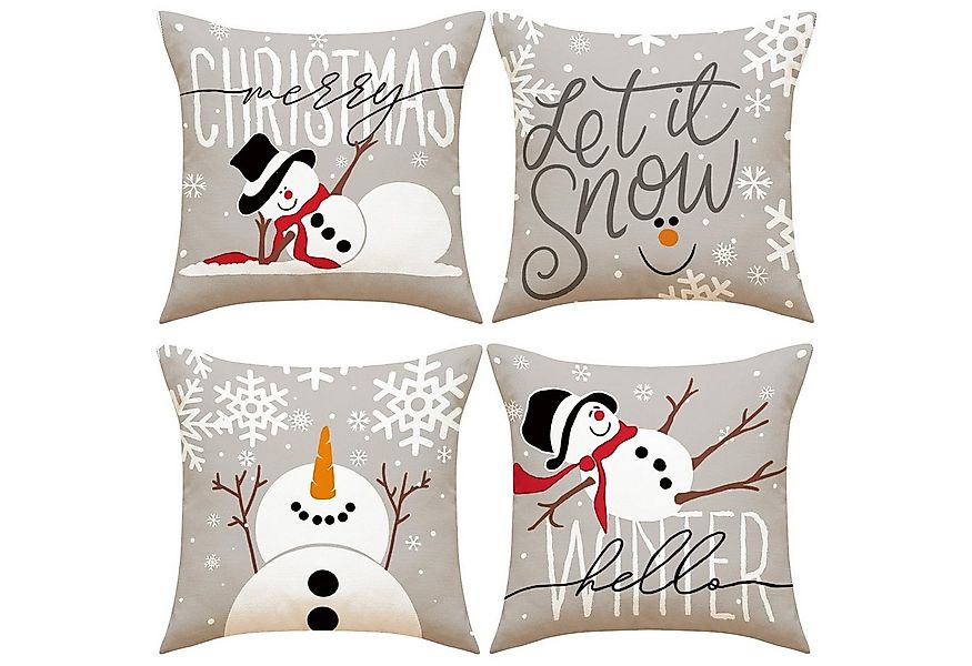 FOUORTUNATE-BEE Kissenbezüge Weihnachtsdeko Innen Weihnachtskissen Kissenbe günstig online kaufen