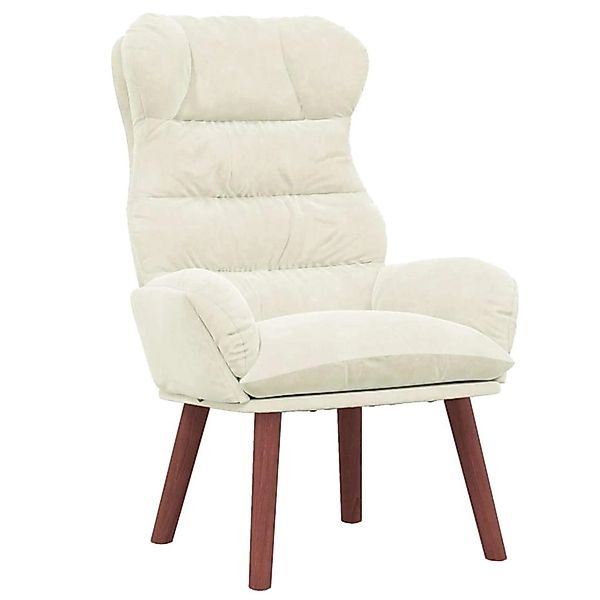 vidaXL Relaxsessel Creme 69 x 74 x 93 cm Samt 42001895 günstig online kaufen