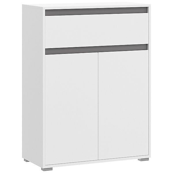 xonox.home Schuhschrank Weiß Modern 76x102x35 cm günstig online kaufen