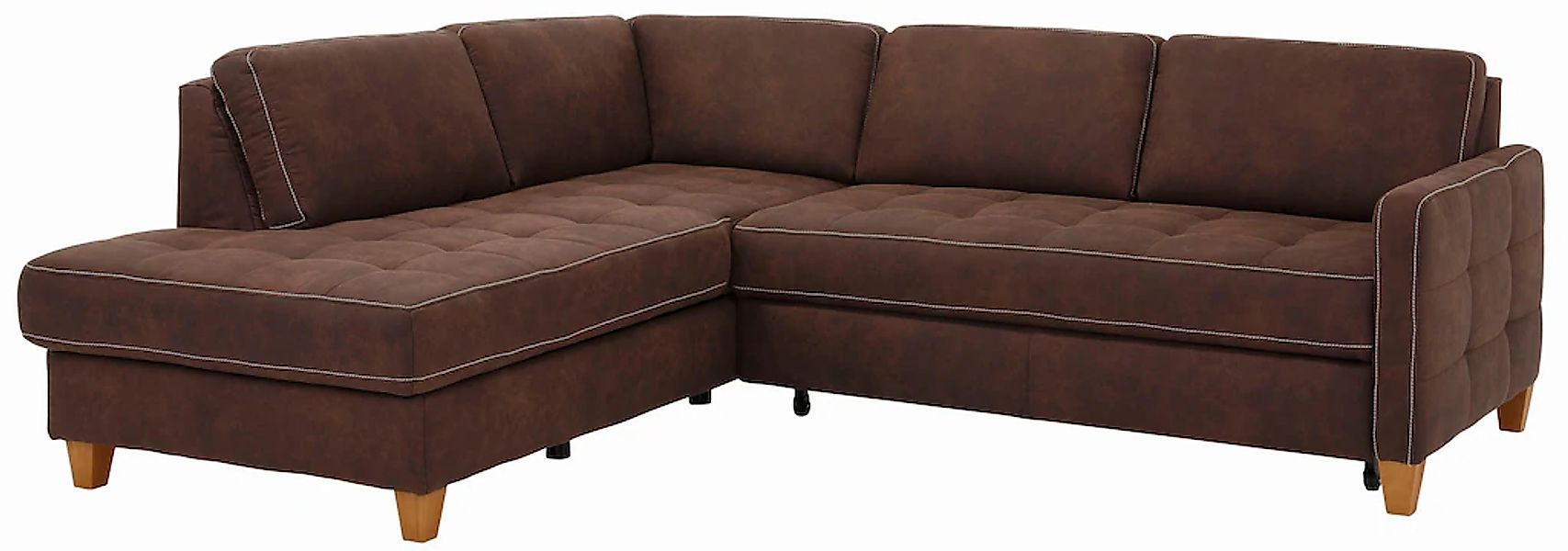 Home affaire Ecksofa "Earl L-Form" wahlweise auch mit Bettfunktion oder Bet günstig online kaufen