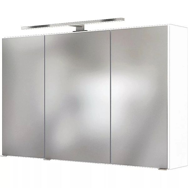 Held Spiegelschrank Ferrara Weiß 100 cm mit Softclose Türen günstig online kaufen