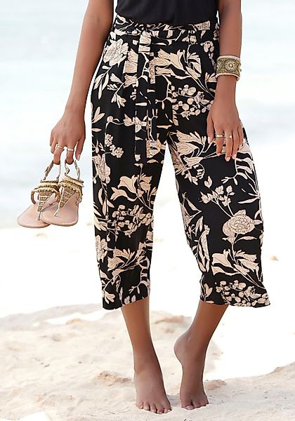 LASCANA Culotte (mit Bindegürtel) mit Blumendruck, günstig online kaufen