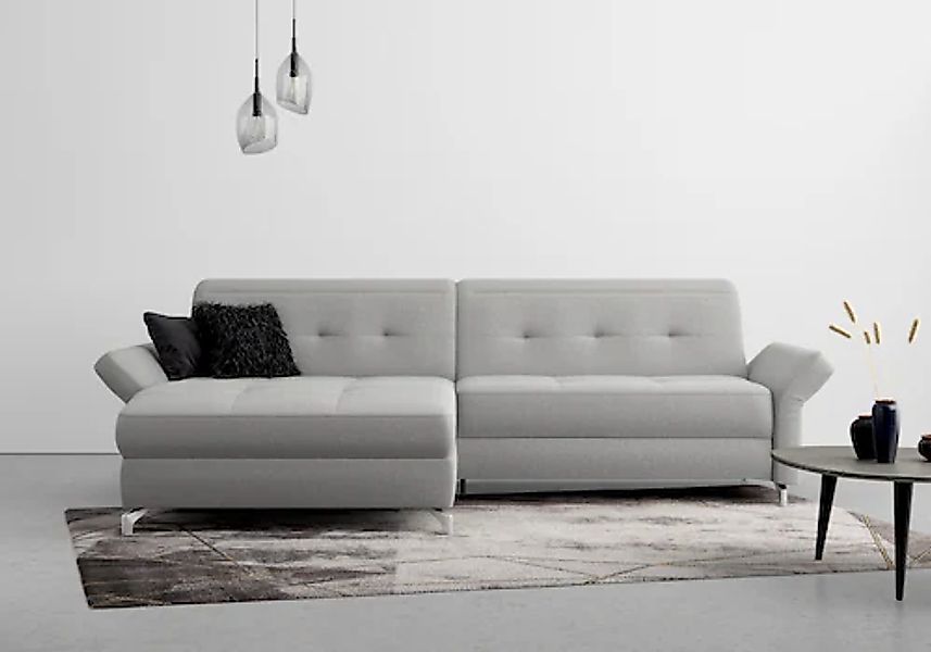 Home affaire Ecksofa »Maredo L-Form« Federkern, wahlweise auch mit Kopfteil günstig online kaufen