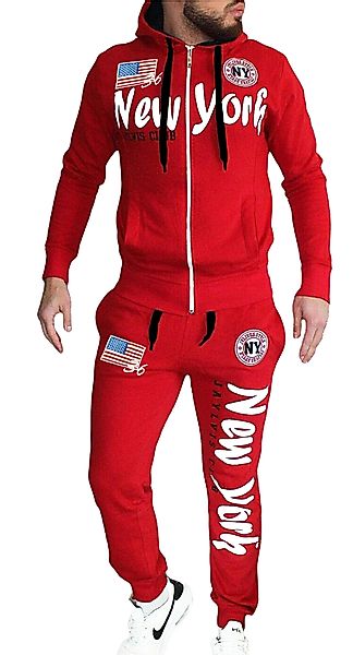 Jaylvis Jogginganzug New York Herren Trainingsanzug Sportanzug Streetwear F günstig online kaufen