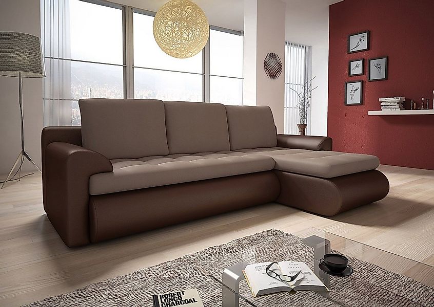 Sofnet Ecksofa Santi, mit Schlaffunktion und Bettkasten, L-Form Couch, Schl günstig online kaufen