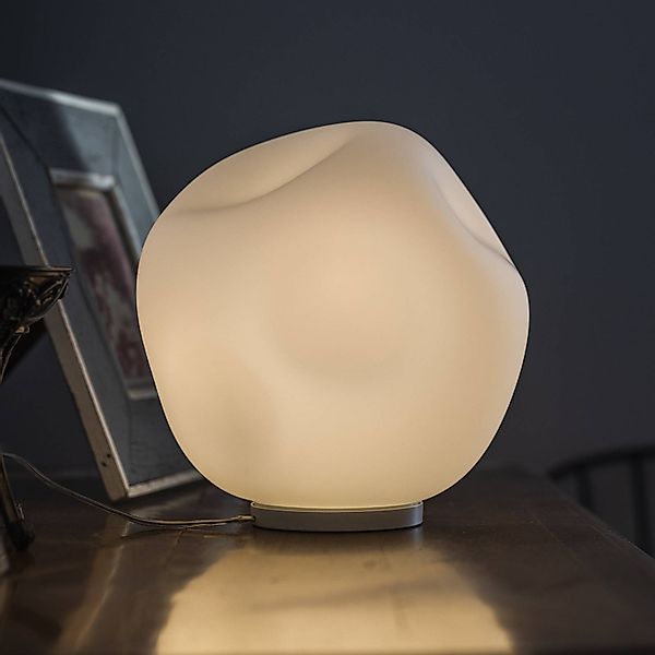 Foscarini Tischleuchte Hoba Midi, Ø 19 cm, ein/aus, Glas günstig online kaufen